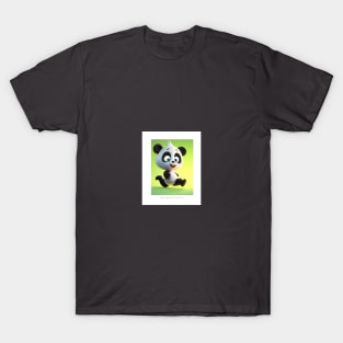 Mindfulness Panda Bear 3D Digital Art T-Shirt